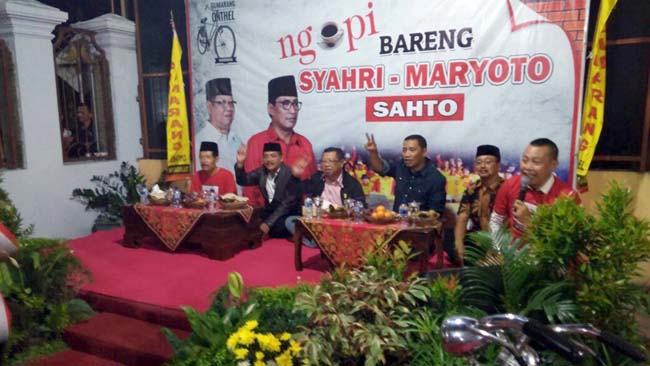 Ngopi Bareng Komunitas Onthel, Sahto Ajak Warga Saling Gotong-Royong