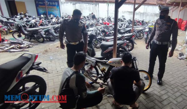 230 Unit Motor Knalpot Brong Diamankan Polres Tulungagung