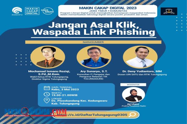 Meriahkan Festival Kupatan Tulungagung, Kemenkominfo Gelar Diskusi Literasi Waspada Link Phising